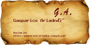 Gasparics Ariadné névjegykártya